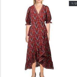 Chelsea & Violet size S rose maxi wrap dress